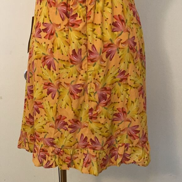 Kourt Bustier Style Banana Print Tropical Mini Dress Size 6 - Picture 8 of 14